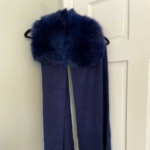 Burberry Exotic Fox Fur and Cashmere Scarf